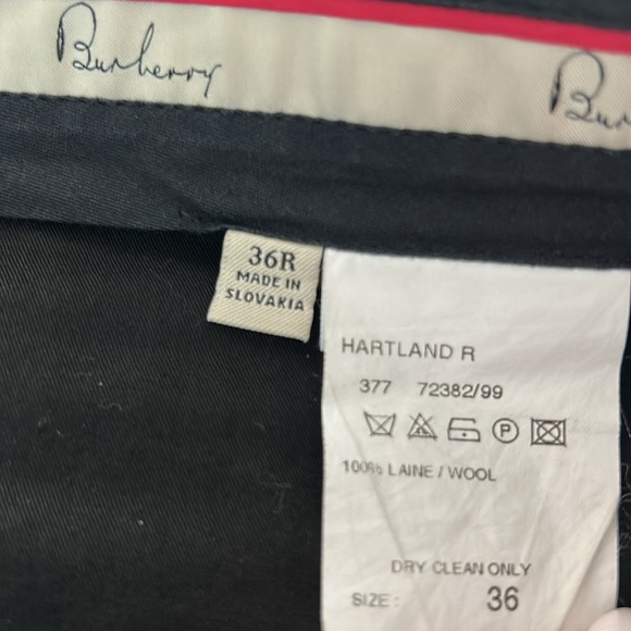 Burberry London Men’s Black Wool Dress Pants Slacks Size 36 - Picture 10 of 17